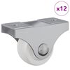 vidaXL Hjul 12 pcs Hvit 42 x 11,5 x 29 mm Jern