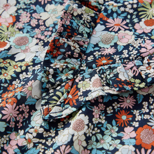 T-skjorte for barn med lange ermer m&oslash;rkebl&aring; 104