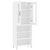 vidaXL Highboard hvit 69,5x34x180 cm konstruert tre
