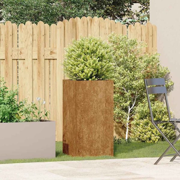 vidaXL Plantekasse rust 40x40x80 cm forvitringsstål