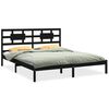 vidaXL Sengeramme svart heltre160x200 cm