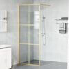 vidaXL Walk-in Dusjvegg Gull 80 x 195 cm herdet glass