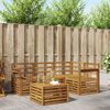 vidaXL Utend&oslash;rs sofa-sett 5 pcs Naturlig Solid akasietre