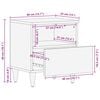 vidaXL Nattbord 2 stk 40x33x46 cm heltre mango