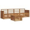 vidaXL Sofasett 5 pcs Naturlig Solid akasietre