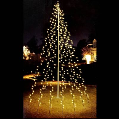 Ambiance Juleflaggstanglys med 192 lysdioder 208 cm
