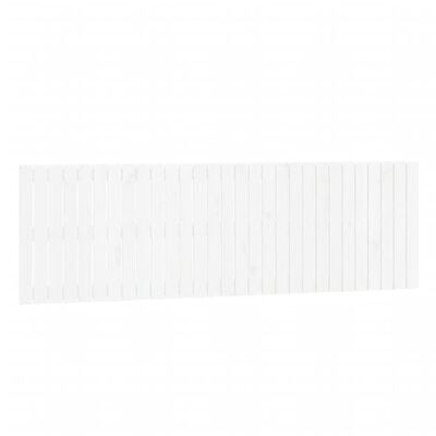 vidaXL Veggmontert sengegavl hvit 185x3x60 cm heltre furu
