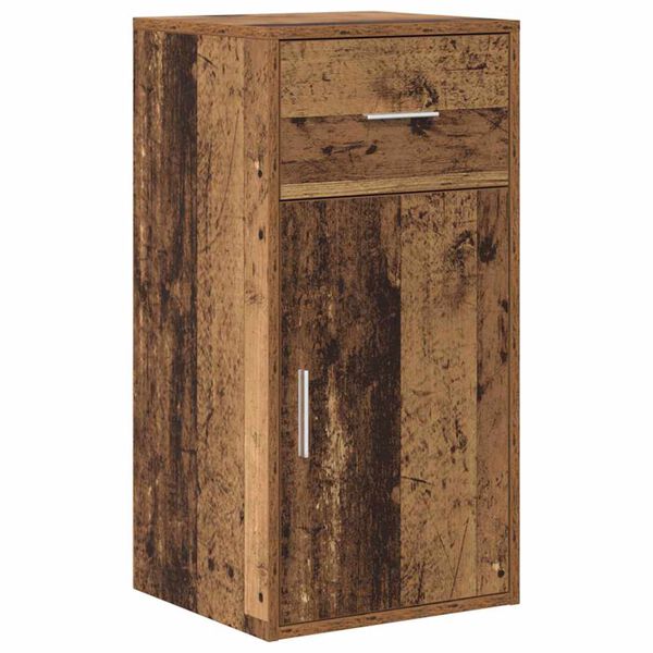 vidaXL Serviesskap med skuff Gammelt tre 38 x 34 x 75 cm