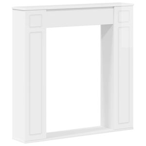 vidaXL Peisramme H&oslash;gglans hvit 100 x 20 x 100 cm Konstruert tre