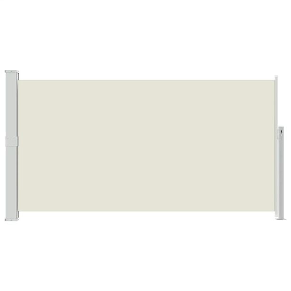 vidaXL Uttrekkbar sidemarkise 170x300 cm kremhvit