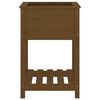 vidaXL Plantekasse med hylle honningbrun 54x54x81 cm heltre furu