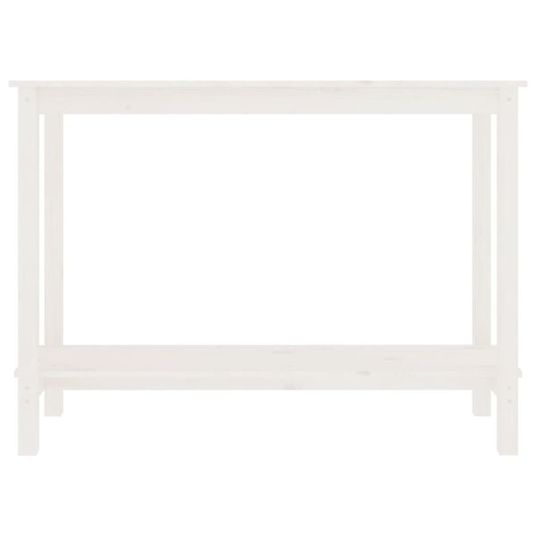 vidaXL Konsollbord hvit 110x40x80 cm heltre furu