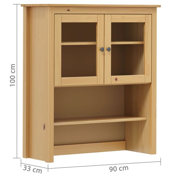 vidaXL Skjenketopp Hill honningbrun 90x33x100 cm heltre furu