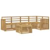 vidaXL Utend&oslash;rs sofa-sett 6 pcs Hvit 59 x 59 x 37 cm Solid akasietre