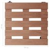 vidaXL Pottetraller 4 stk brun 30x30x7,5 cm WPC