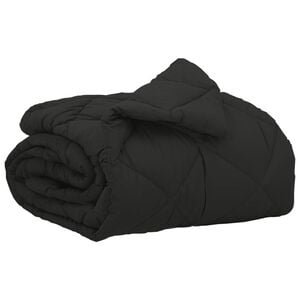 vidaXL Full &aring;r dyne Svart 135 x 200 cm Mikrofiber