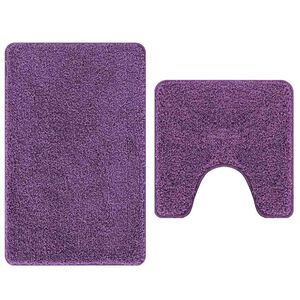 vidaXL Anti-skli baderomsmatte sett 2 stk. Lilla 50 x 50 cm PP