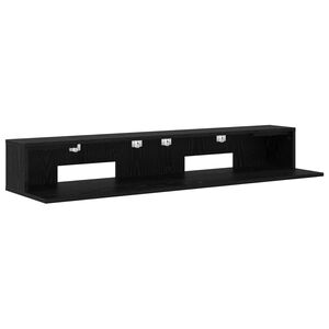 vidaXL Studiobord Svart eik 110 x 36 x 19,5 cm Konstruert tre