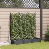 vidaXL Hageblomsterpotte 3 pcs Svart 120 x 40 x 125,5 cm St&aring;l