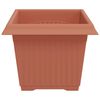 vidaXL Firkantet Blomsterpotte 6 pcs Klinker R&oslash;d 23 x 23 x 17,5 cm