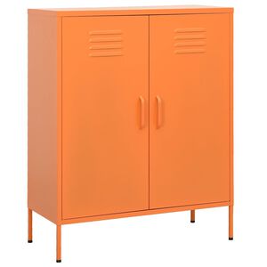 vidaXL Oppbevaringsskap oransje 80x35x101,5 cm st&aring;l