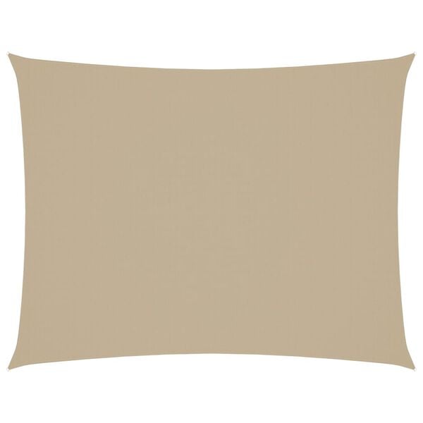 vidaXL Solseil oxfordstoff rektangul&aelig;r 3x6 m beige