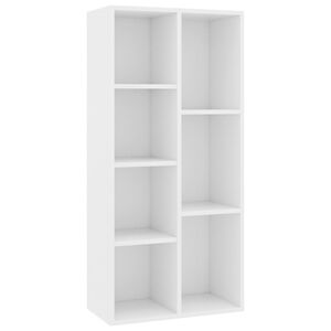 vidaXL Bokhylle hvit 50x25x106 cm konstruert tre