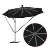 vidaXL Kantilever bananparasol Svart 294 x 294 x 248 cm