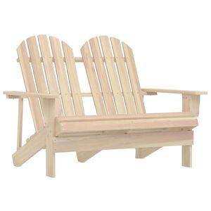 vidaXL Adirondack hagestol 2-seters heltre gran