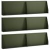 vidaXL St&oslash;ttemur 6 stk. 80 x 12 x 40 cm St&aring;l Olivengr&oslash;nn