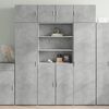 vidaXL Highboard betonggr&aring; 80x42,5x185 cm konstruert tre