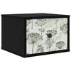 vidaXL Vegghengt nattbord GOTHA Svart eik 36 x 33 x 25 cm