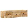 vidaXL Veggmontert TV-benk 100x32x25 cm grovt heltre mangotre