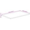 vidaXL Bordplate 110x60x3,8 cm naturlig kant heltre mango