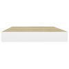 vidaXL Flytende vegghylle eik og hvit 50x23x3,8 cm MDF