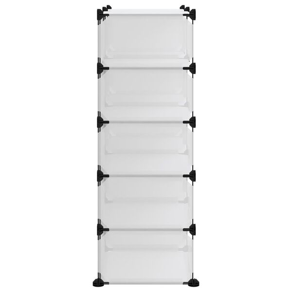 vidaXL Skostativ gjennomsiktig 84x32x88,5 cm PP