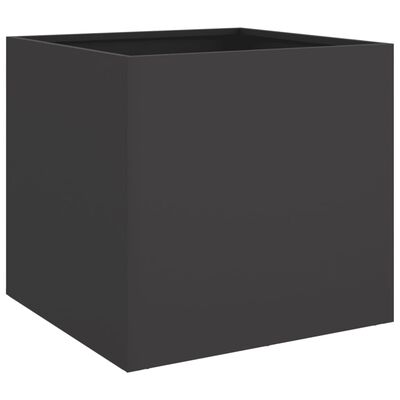 vidaXL Plantekasse svart 42x40x39 cm kaldvalset stål