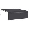 vidaXL Uttrekkbar markise Antrasitt 400 &times; 300 cm