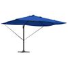 vidaXL Kipp Roma Parasol med lås Blå og svart 352 x 251 x 265 cm