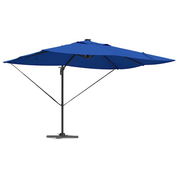 vidaXL Kipp Roma Parasol med lås Blå og svart 352 x 251 x 265 cm