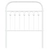 vidaXL Utskiftbar sengegavl i metall hvit 75 cm
