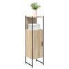 vidaXL Baderomsskap med d&oslash;r Beige 33 x 33 x 120.5 cm Konstruert tre