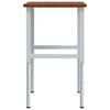vidaXL Arbeidsbenk m&oslash;rkebrun 100x60x(71,5-98)cm heltre eik rektangul&aelig;r