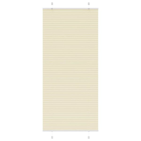 vidaXL pliss&eacute;gardin krem 95x200 cm Stoff Bredde 94,4 cm Polyester