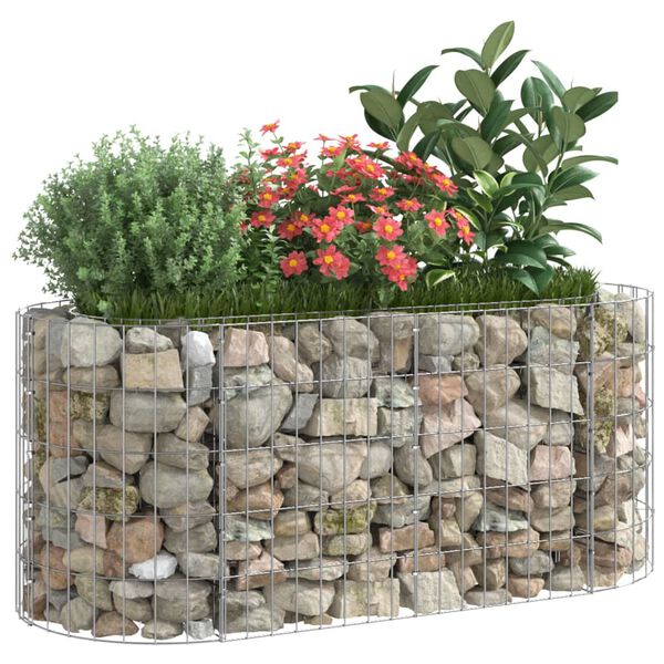 vidaXL Gabion høybed galvanisert jern 120x50x50 cm