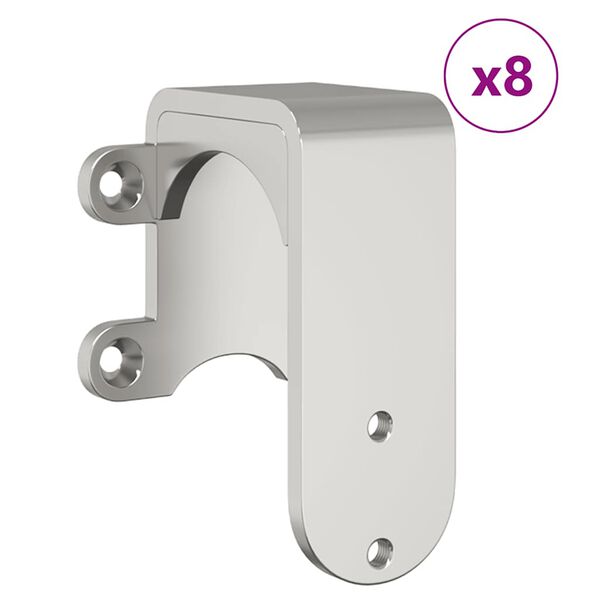 vidaXL Utstyrssett for skyvedør 400 cm rustfritt stål sølv