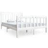 vidaXL Sengeramme hvit heltre 140x190 cm