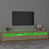 vidaXL TV-benk med LED-lys sonoma eik 240x35x40 cm