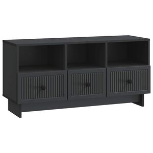 vidaXL TV-skap med skuff Svart 102 x 34,5 x 50 cm Konstruert tre