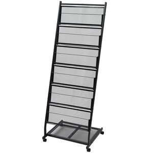 vidaXL Magasinhylle 47,5x43x133 cm svart A4